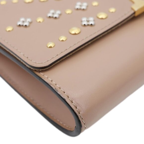 Louis Vuitton  Chain Louise GM Studded Leather Shoulder Bag Beige - Picture 9 of 14